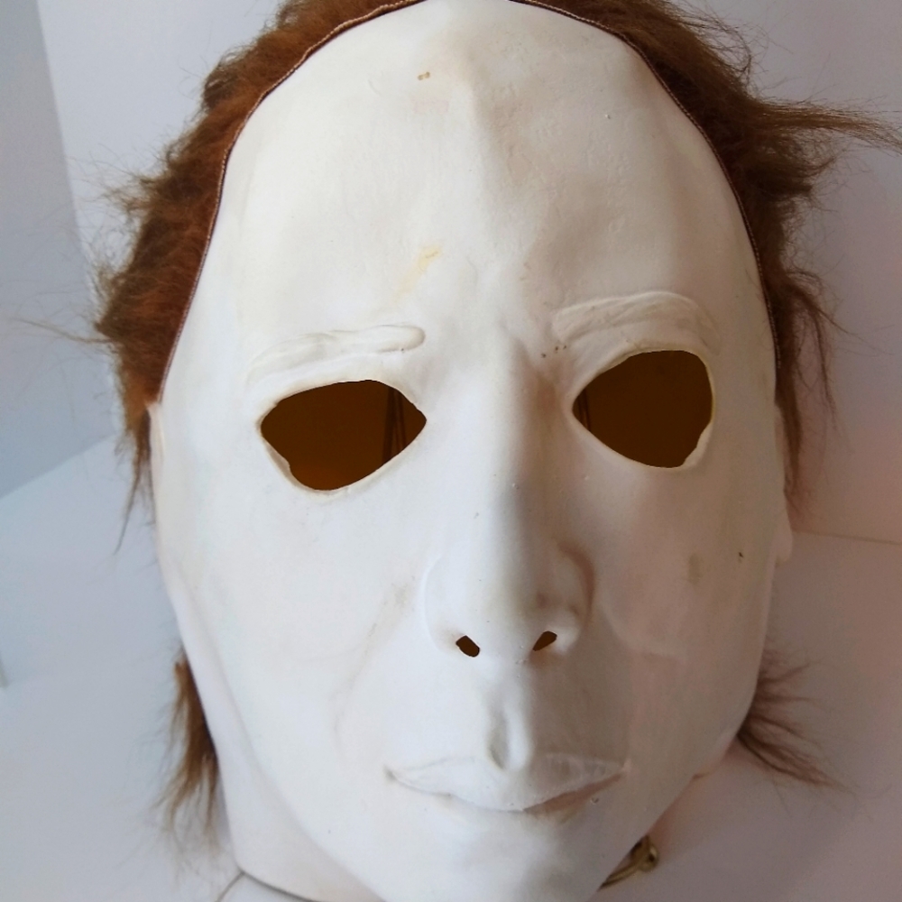 Adult Horror Movie Cosplay Props Latex Full Head White Mask